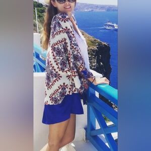 Zara Paisley Print Kimono Jacket Cardigan/CoverUp